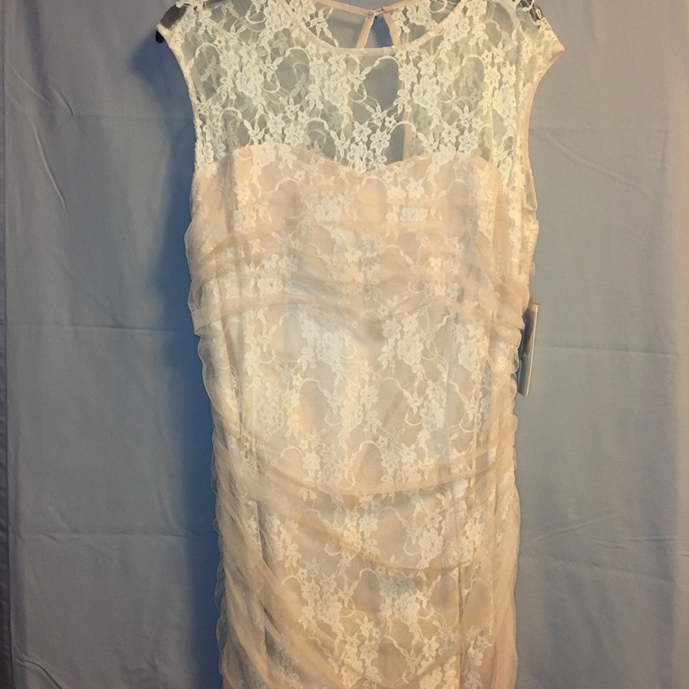 En Creme | Beige Lace Dress
